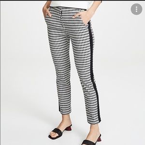 Veronica Beard Gemini Pants Gingham Check Lightweight Cropped size 10